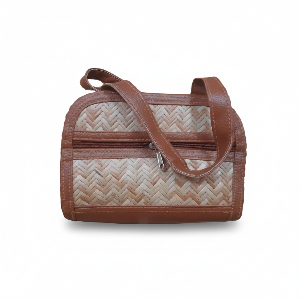 Mira Woven Cane Sling Bag