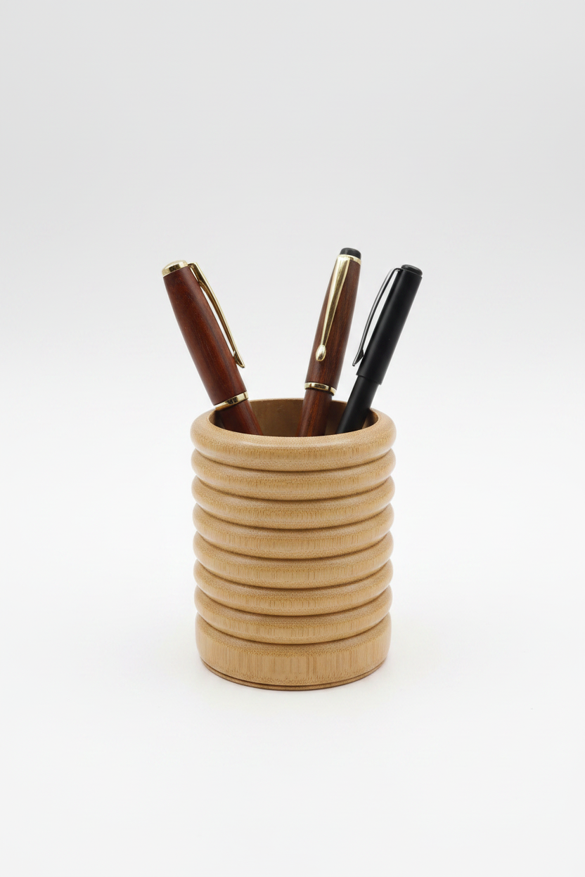 Terra Handcrafted Bamboo Pen Holder