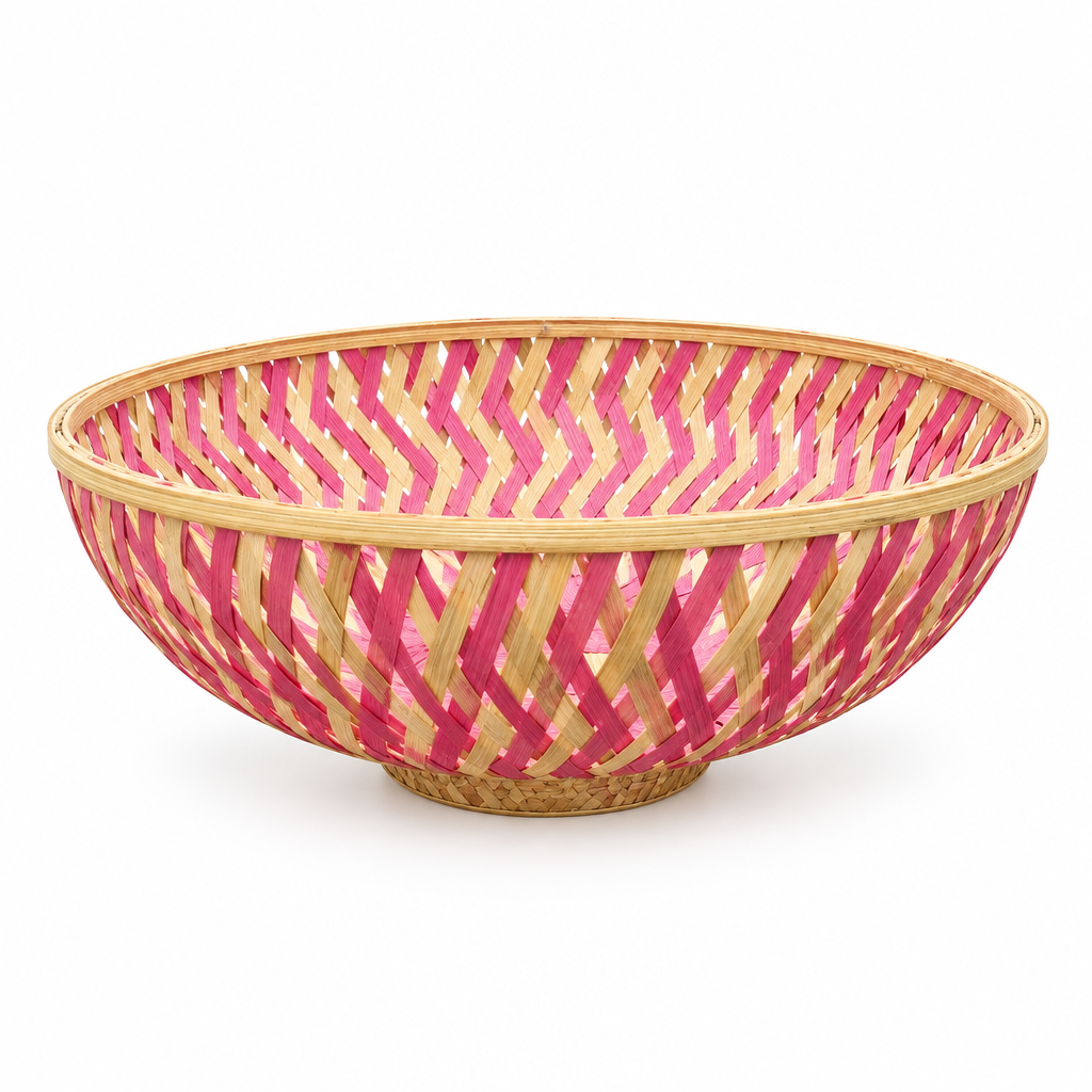 Empty basket side view on a clean white background